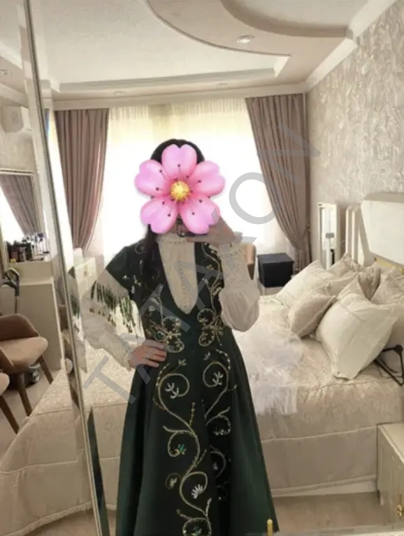 Национальное платье для келин салома одето один раз
