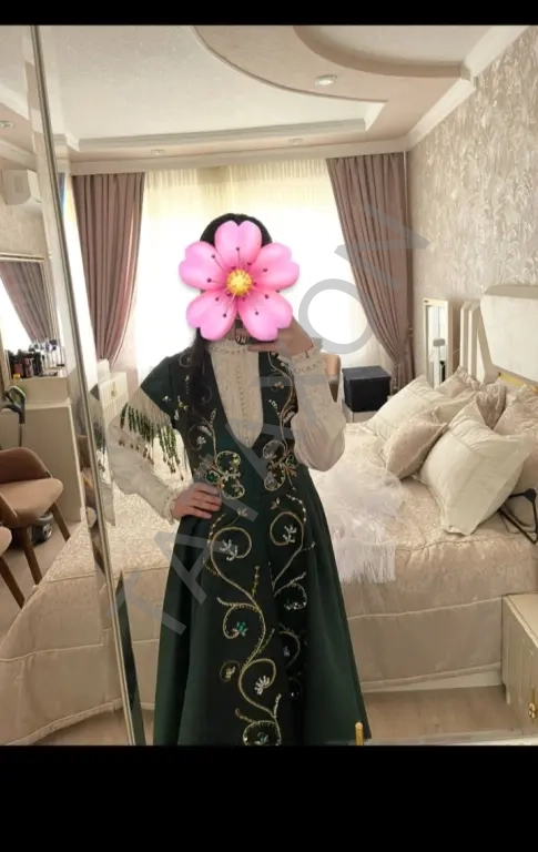 Национальное платье для келин салома одето один раз